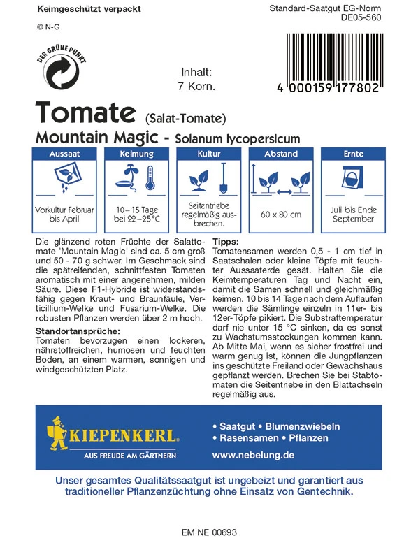Tomate Mountain Magic | Tomatensamen Von Kiepenkerl 4 Tomate Mountain Magic | Tomatensamen Von Kiepenkerl – Bild 2