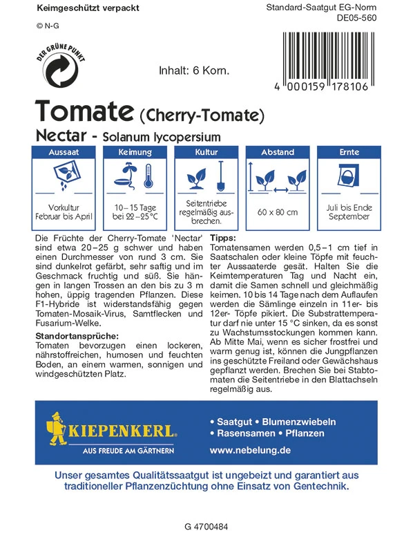 Tomate Nectar F1 | Tomatensamen Von Kiepenkerl 4 Tomate Nectar F1 | Tomatensamen Von Kiepenkerl – Bild 2