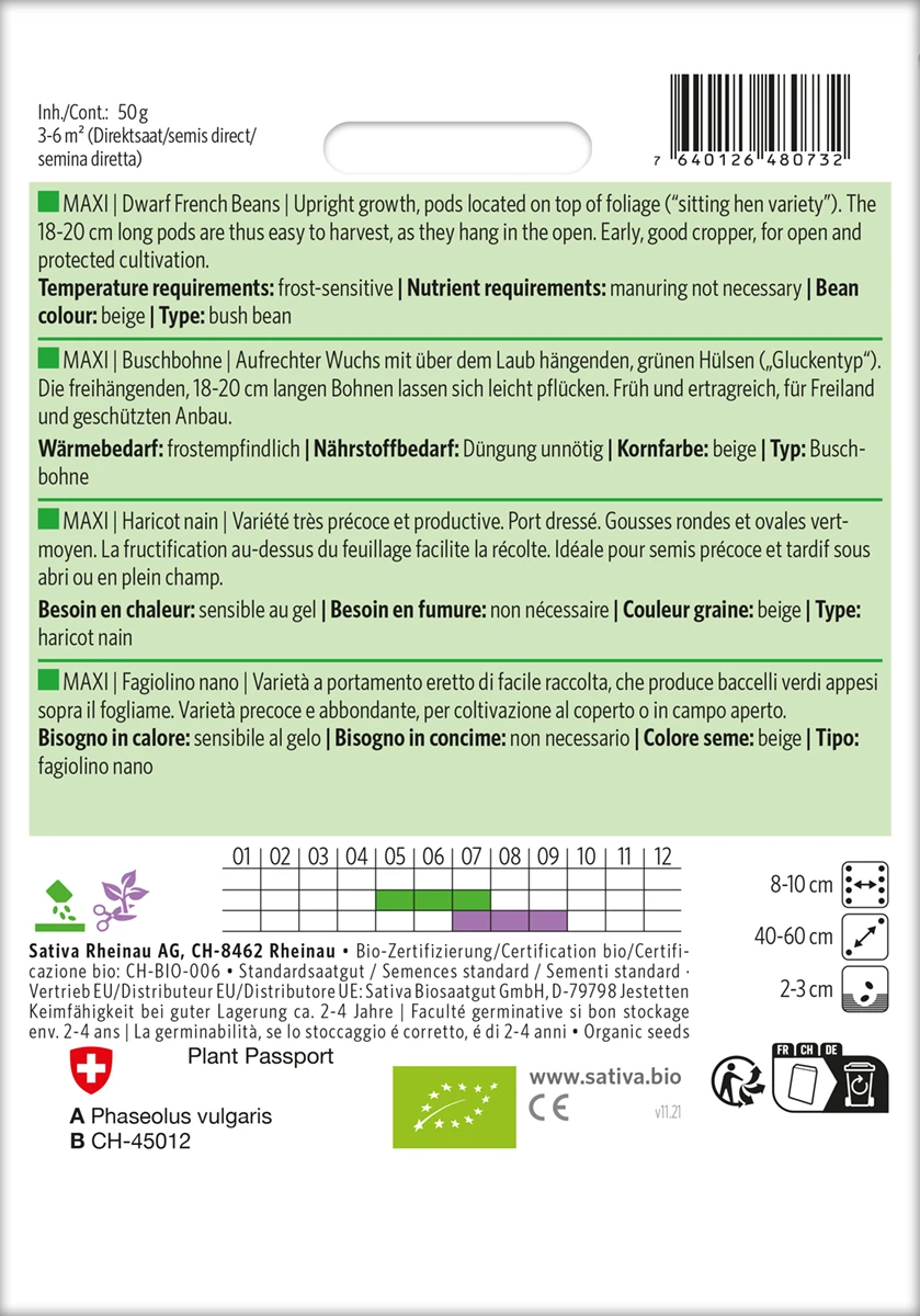 Buschbohne Maxi | BIO Buschbohnensamen Von Sativa Rheinau 3 Buschbohne Maxi | BIO Buschbohnensamen Von Sativa Rheinau