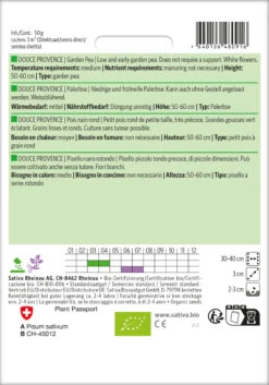 Palerbse Douce Provence | BIO Erbsensamen Von Sativa Rheinau