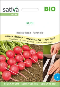 Radies Rudi (Saatband) | BIO Radieschensamen Von Sativa Rheinau -Pegasus Verkaufsgeschäft 534452 BIO Radies Rudi Saatband ra33s sr 0