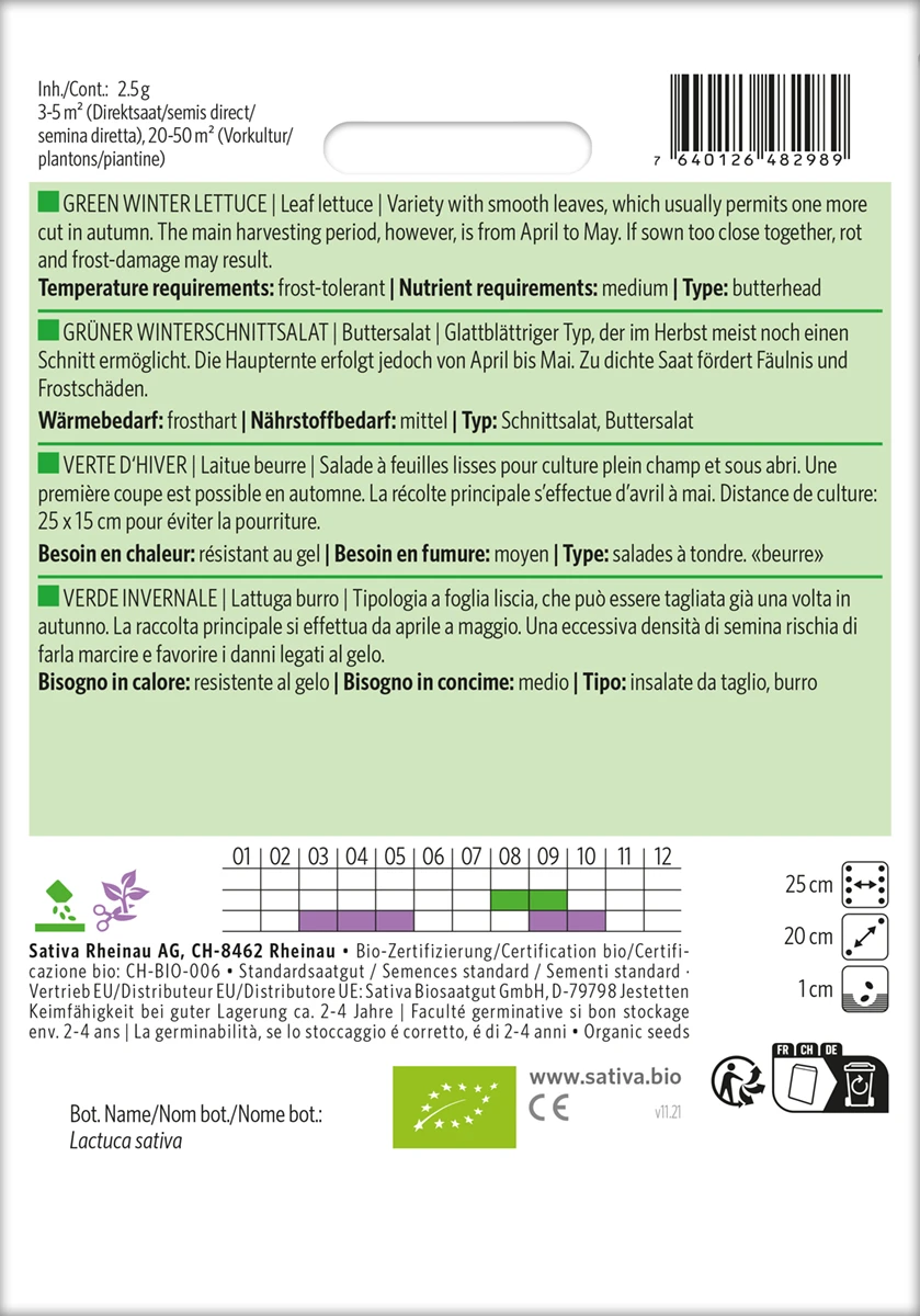 Buttersalat Winterschnittsalat Grüner | BIO Salatsamen Von Sativa Rheinau 3 Buttersalat Winterschnittsalat Grüner | BIO Salatsamen Von Sativa Rheinau