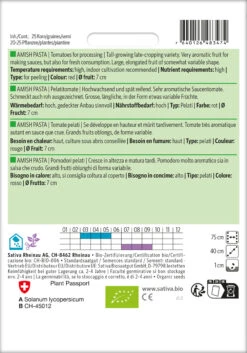 Pelatitomate Amish Pasta | BIO Tomatensamen Von Sativa Rheinau