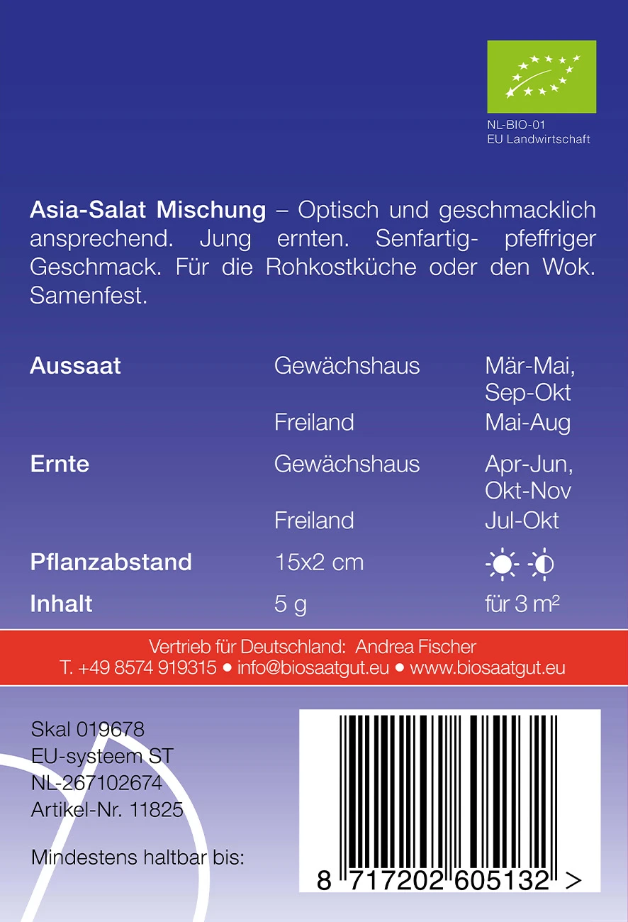 Asia - Salat Mischung | BIO Salatsamen Von De Bolster 3 Asia - Salat Mischung | BIO Salatsamen Von De Bolster