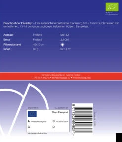 Buschbohne Faraday| BIO Buschbohnensamen Von De Bolster