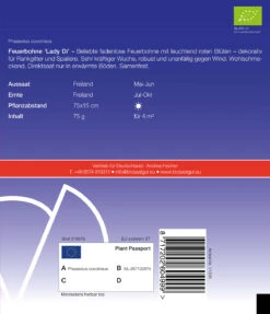 Feuerbohne Lady Di | BIO Bohnensamen Von De Bolster