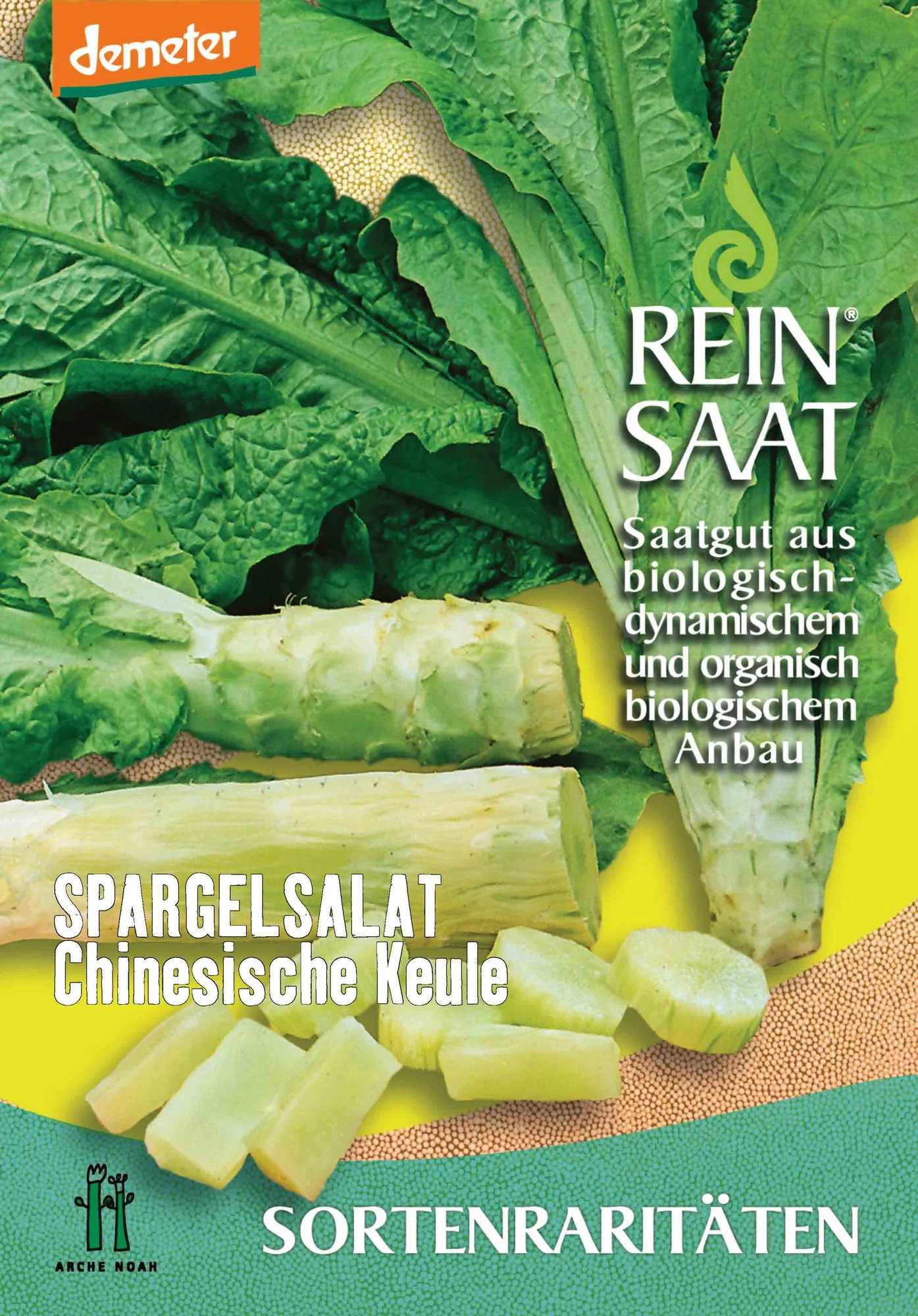 Spargelsalat Chinesische Keule | BIO Salatsamen Von Reinsaat 3 Spargelsalat Chinesische Keule | BIO Salatsamen Von Reinsaat