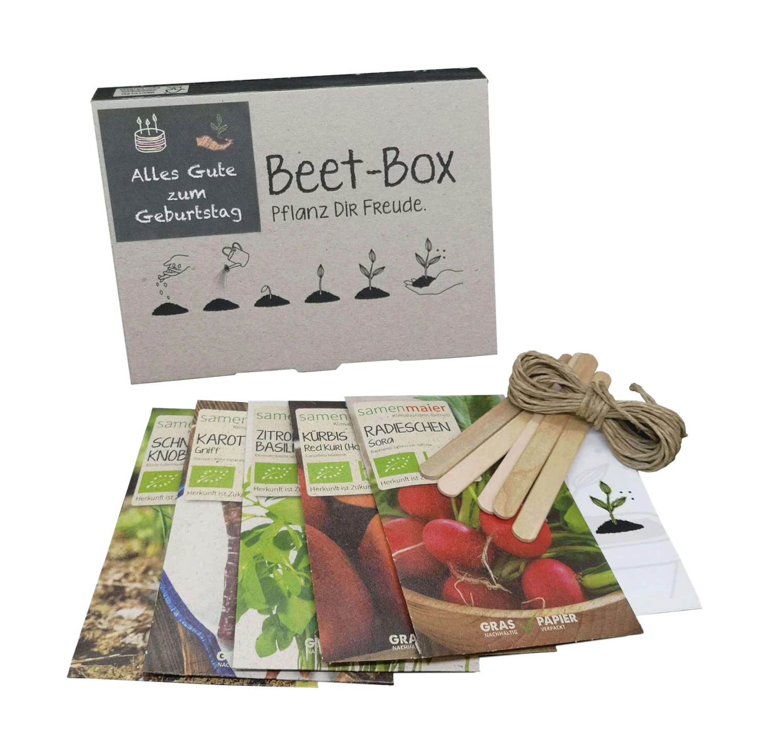 Beet-Box "Alles Gute Zum Geburtstag" | BIO Gemüsesamen-Sets Von Samen Maier 4 Beet-Box "Alles Gute Zum Geburtstag" | BIO Gemüsesamen-Sets Von Samen Maier – Bild 2