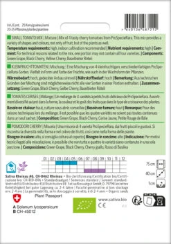 Titelseite 11 Kleinfruchttomaten Mischung | BIO Snacktomatensamen Von Sativa Rheinau