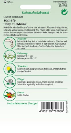 Tomate Trilly F1-Hybride | San Marzano Tomatensamen Von Samen Pfann