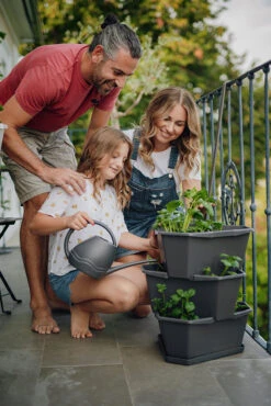 Paul Potato Kartoffelturm Starter Set Anthrazit (3 Etagen) | Kartoffeltürme Von Gusta Garden -Pegasus Verkaufsgeschäft 543329 Paul Potato Starter Set anthrazit 3 Etagen