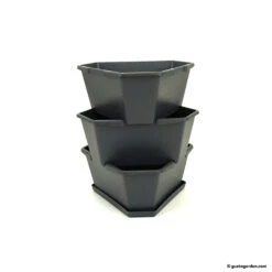 Paul Potato Kartoffelturm Starter Set Anthrazit (3 Etagen) | Kartoffeltürme Von Gusta Garden -Pegasus Verkaufsgeschäft 543329 Paul Potato Starter Set anthrazit 3 Etagen 1