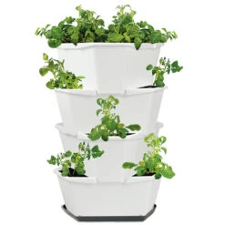 Paul Potato Kartoffelturm Starter Set Weiß (4 Etagen) | Kartoffeltürme Von Gusta Garden