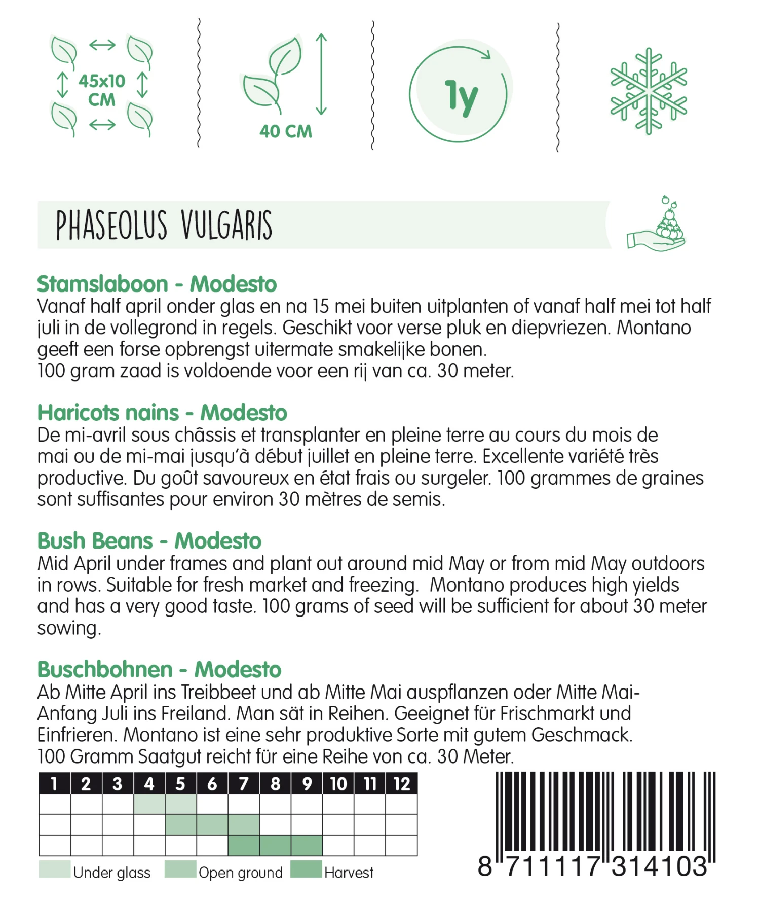 Buschbohnen Montano (100 G) | Buschbohnensamen Von Hortitops 3 Buschbohnen Montano (100 G) | Buschbohnensamen Von Hortitops