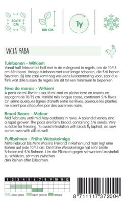 Puffbohnen Frühe Weisskeimige (250 G) | Puffbohnensamen Von Hortitops