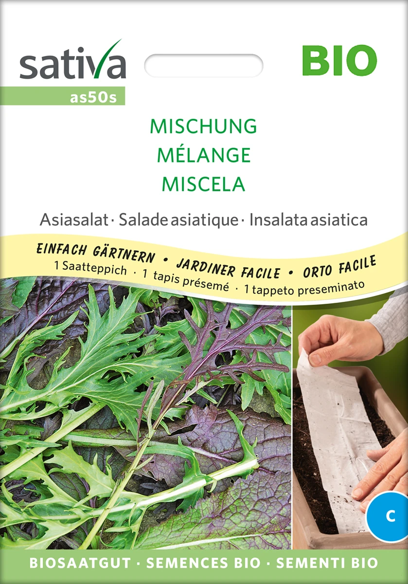 Asiasalat Mischung (Saatteppich) | BIO Asiasalatsamen Von Sativa Rheinau 3 Asiasalat Mischung (Saatteppich) | BIO Asiasalatsamen Von Sativa Rheinau