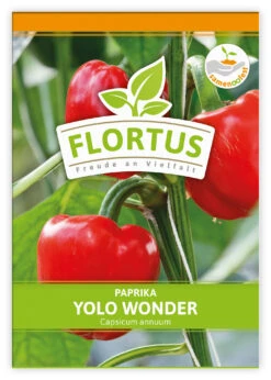 Paprika Yolo Wonder (100 Stück) | Paprikasamen Von FLORTUS -Pegasus Verkaufsgeschäft 549869 Paprika Yolo Wonder 100 Stueck 2000 0486 100x 1