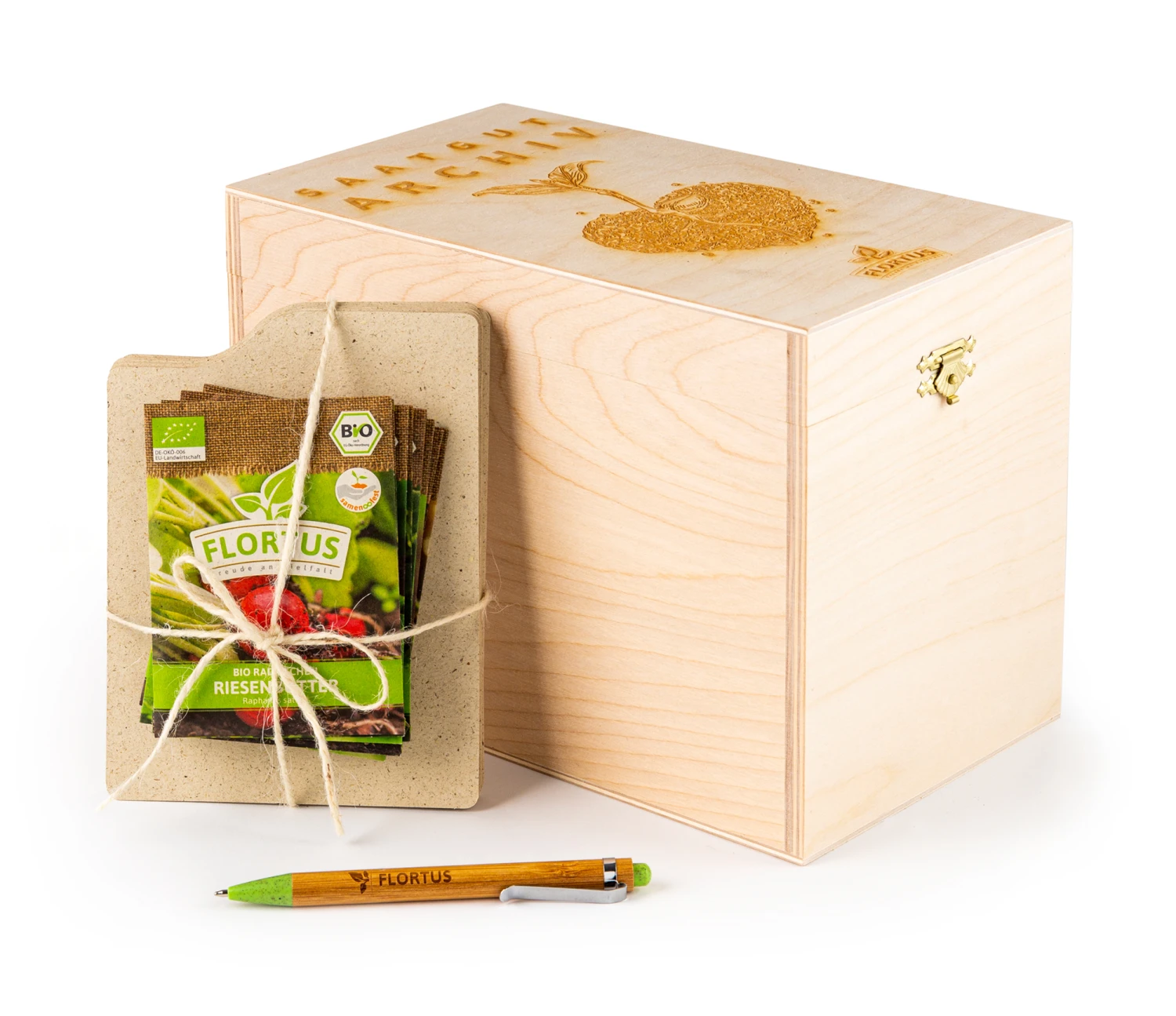 Gemüse Saatgut Archiv Holzbox (10 Tütchen + Register) | BIO Gemüsesamen-Sets Von FLORTUS 3 Gemüse Saatgut Archiv Holzbox (10 Tütchen + Register) | BIO Gemüsesamen-Sets Von FLORTUS