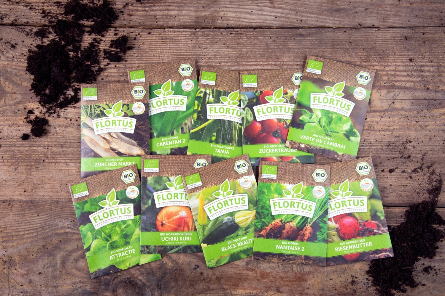 Gemüse Saatgut Archiv Holzbox (10 Tütchen + Register) | BIO Gemüsesamen-Sets Von FLORTUS 9 Gemüse Saatgut Archiv Holzbox (10 Tütchen + Register) | BIO Gemüsesamen-Sets Von FLORTUS – Bild 7