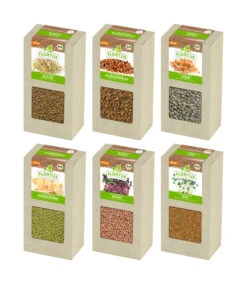 Keimsprossen Set &quot;Für Salat&quot; Mit 6 Sorten (1,2 Kg) | BIO Keimsprossen Von FLORTUS -Pegasus Verkaufsgeschäft 551891 BIO Keimsprossen Set Fuer Salat mit 6 Sorten 1 2 kg 2000 0565 0
