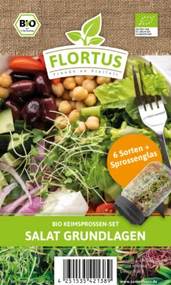 Keimsprossen Anzuchtset - Salat Grundlage (6 Sorten) | BIO Keimsprossen Sets Von FLORTUS -Pegasus Verkaufsgeschäft 554741 BIO Keimsprossen Anzuchtset Salat Grundlage 2000 0749 1