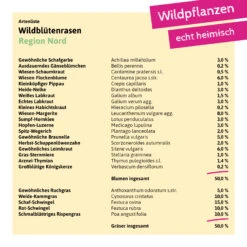 Wildblütenrasen Nord (30 G) | Blumenrasen Von Tausende Gärten 8 Wildblütenrasen Nord (30 G) | Blumenrasen Von Tausende Gärten -Pegasus Verkaufsgeschäft 554854 Wildbluetenrasen Nord 30 g 050 0027 2