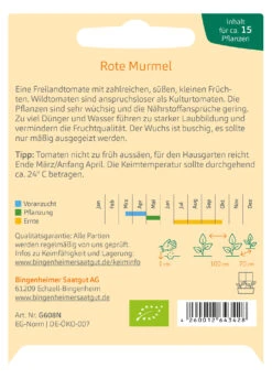 Titelseite 3 Wildtomate Rote Murmel | BIO Wildtomatensamen Von Bingenheimer Saatgut
