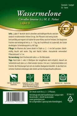 Wassermelone Lajko Ll | Wassermelonensamen Von Quedlinburger